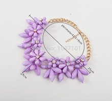  latest fashion accessories Polychrome seven sense flowers necklace Free shipping necklaces pendants HJXL 32
