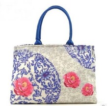Bag blue and white porcelain print thickening one shoulder bags chinese style female cross body bags