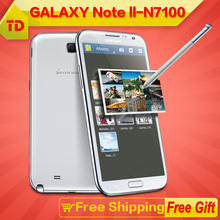 original samsung Galaxy Note 2 N7100 Refurbished  note ii  8.0MP camera GPS Android 4.1 phone WIFI Free shipping