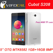 Cubot S208 Smartphone 5.0 Inch IPS Screen MTK6582 Quad Core Android 4.2 1G 16G 3G WCDMA GPS Wifi