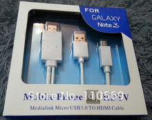 1080P Micro USB 3.0 MHL to HDMI colorful For Samsung Galaxy Note 3 N9000 Cable Adapter