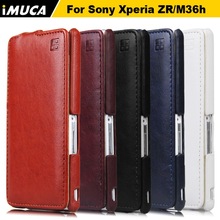 New 2015 Original brand IMUCA For Sony Xperia ZR Case Leather Luxury Cover For Sony Xperia
