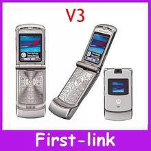Original MOTOROLA RAZR V3 Unlocked GSM ATT T-Mobile Cell Phone Mobile Calassic Black Red original 10 Colors Free Shipping