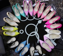Spring and autumn fashion pointed toe high heeled shoes small yards thin heels genuine leather shoes