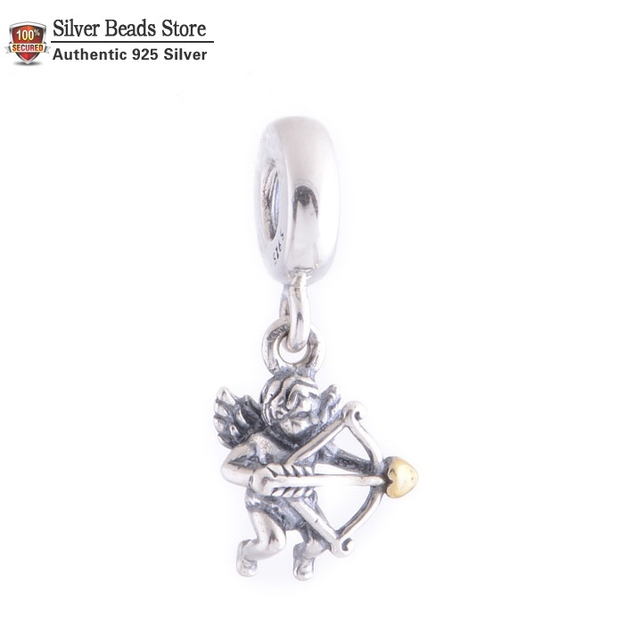 2014 New 925 Sterling Silver Cupid Dangle Charm DIY Jewelry Making Charms Fits European Style 
