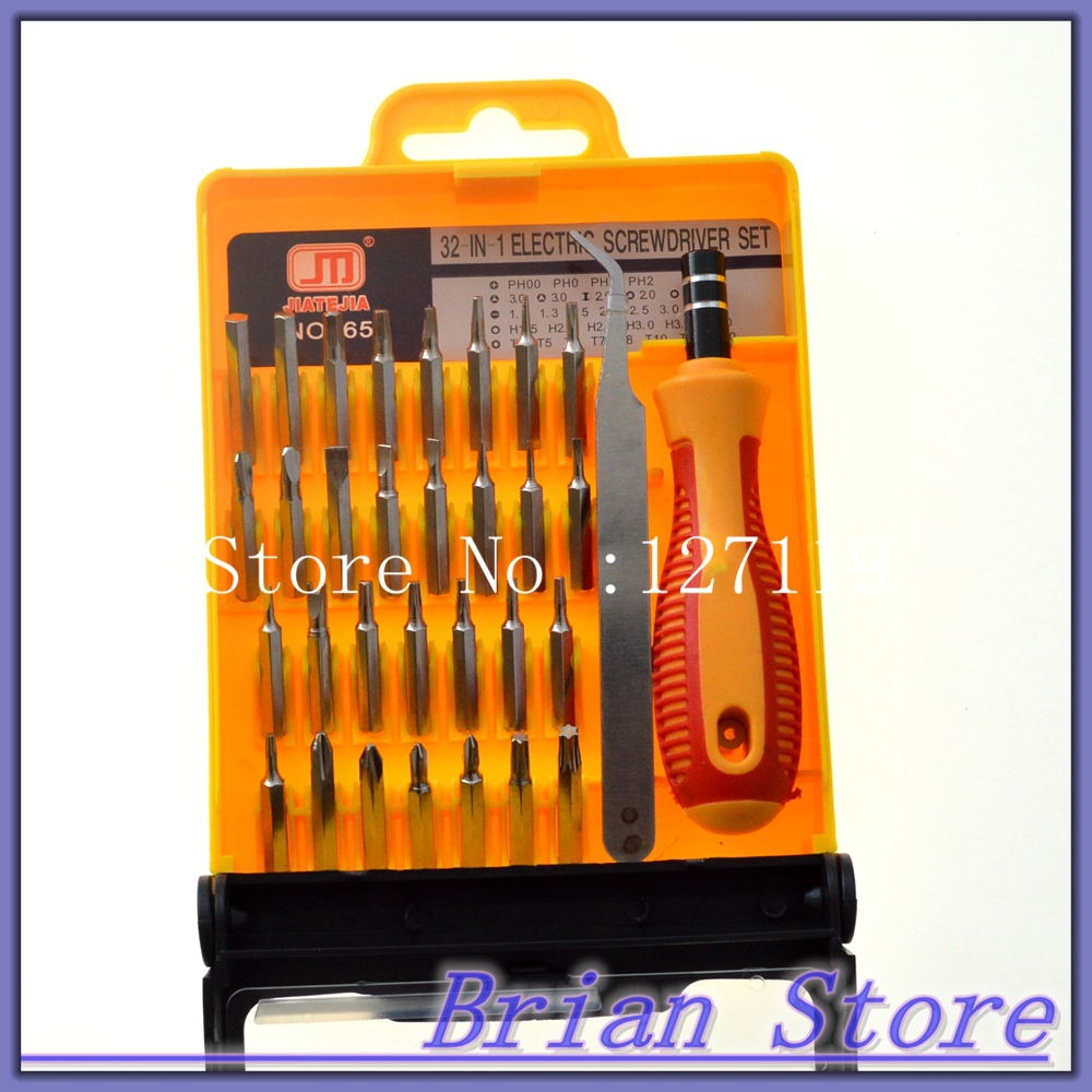 32 in 1 set Micro Pocket Precision Screw Driver Kit electric Screwdriver mobile cell phone heads