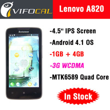 Lenovo A820 MTK6589 Quad Core 4.5 inch IPS multi-touch Screen  Android 4.1 OS 1GB 4GB GPS 3G WCDMA Cellphone