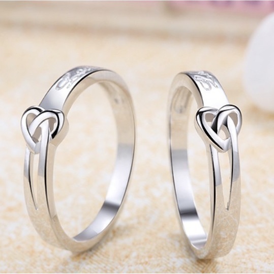 Korean Couple Rings for Men Women Marriage Rings for Couples Anniversary Gift Idea Lovers Jewelry 18K