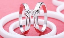 Korean Couple Rings for Men Women Marriage Rings for Couples Anniversary Gift Idea Lovers Jewelry 18K