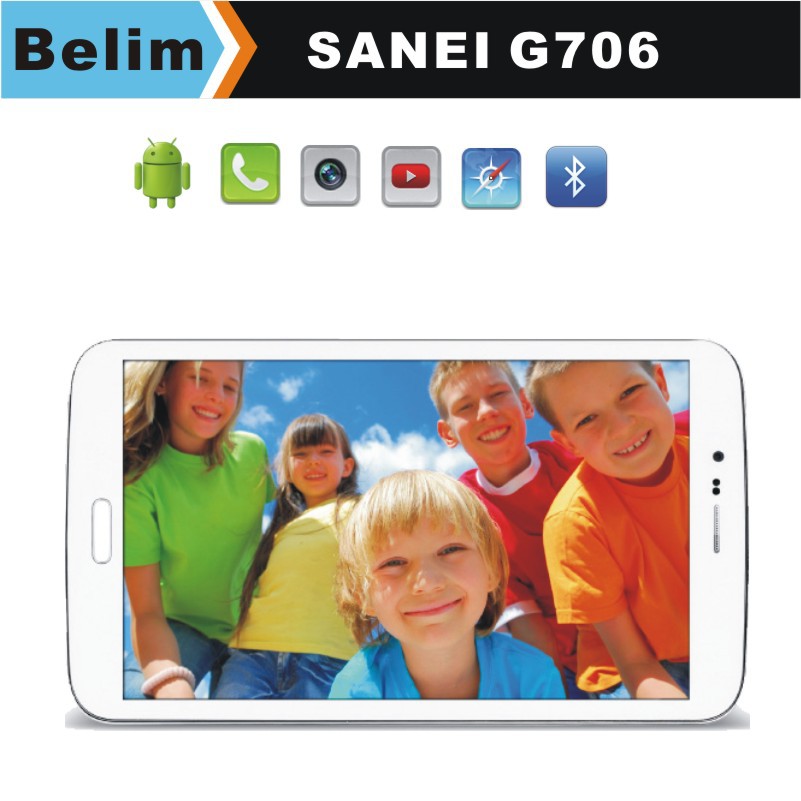 Free Shipping Sanei G706 7inch Tablet PC Built in 3G 512M ROM Dual Core MTK8312 Dual
