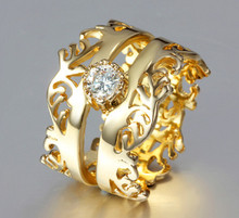 Hot popular ring Anti allergy electroplating gold, engraved with 18KRGP, set zircon .Theme: the mystery of the eye