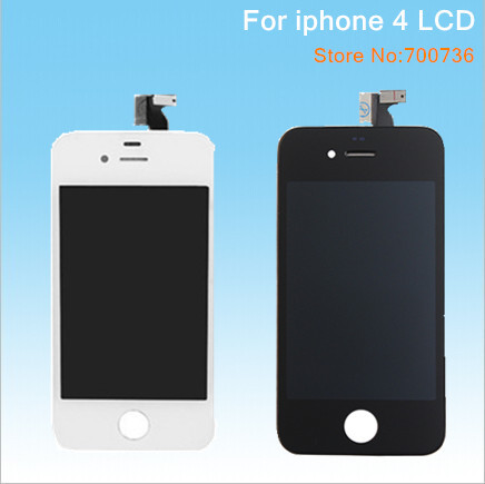 5pcs lot display for iphone 4 mobile phone i4 LCD assembly digitizer touch screen lcds with