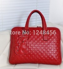 2014 spring and  of European and American big leather handbags professional briefcase portable shoulder bag leather handbags