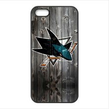 Wholesale Retail Wood Look NHL San Jose Sharks Accessories Plastic Hard Cover Case for Apple iPhone 4 4s 5 5s 5c