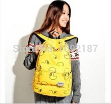 Spring new canvas backpack, 2014 College fashion female cartoon character pattern bags