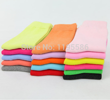16 Colors Children Socks Spring Autumn Cute Candy Color Cotton In Tube Socks For Baby Girls