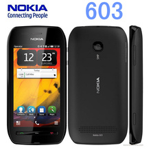 Nokia 603 Refurbished mobile phone touch screen 5.0MP Camera Bluetooth Gprs Wifi