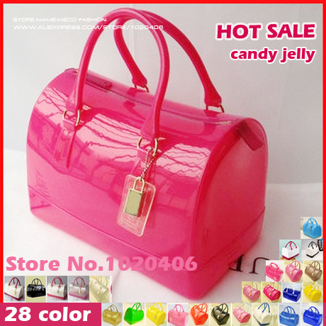 jelly bag furly candy handbags popular 2014 Fashion bag candy color women s messenger brand High