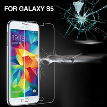 Tempered Reinforced Glass Front Screen Protector For Samsung Galaxy S5 i9600 Protection Film With Retail Box RCD04010P