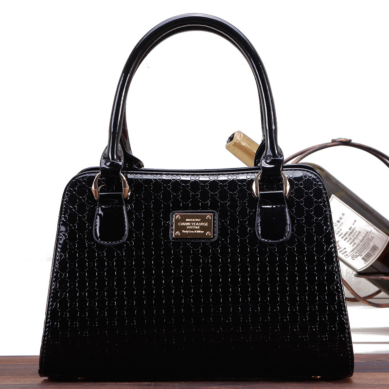 New glossy patent leather women shoulder fashion bags handbags women famous brands luxury tote color 6