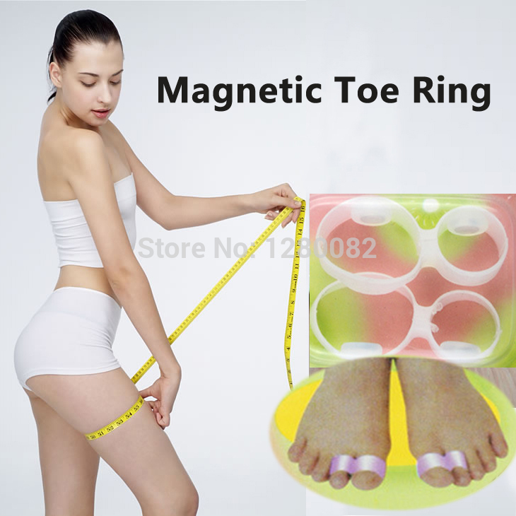 2 Pair Feet care Magical Slimming Silicone Foot Massager Cream Weight Loss Magnetic Toe Ring Body