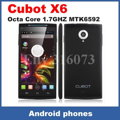 5PCS LOT 5 inch Cubot X6 Android 4 2 Octa Core 1 7GHZ MTK6592 1G RAM