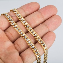 Wholesale Hammered Cut Round Curb Cuban Womens Mens Silver Yellow Gold Filled GF Chain Necklace Personalized