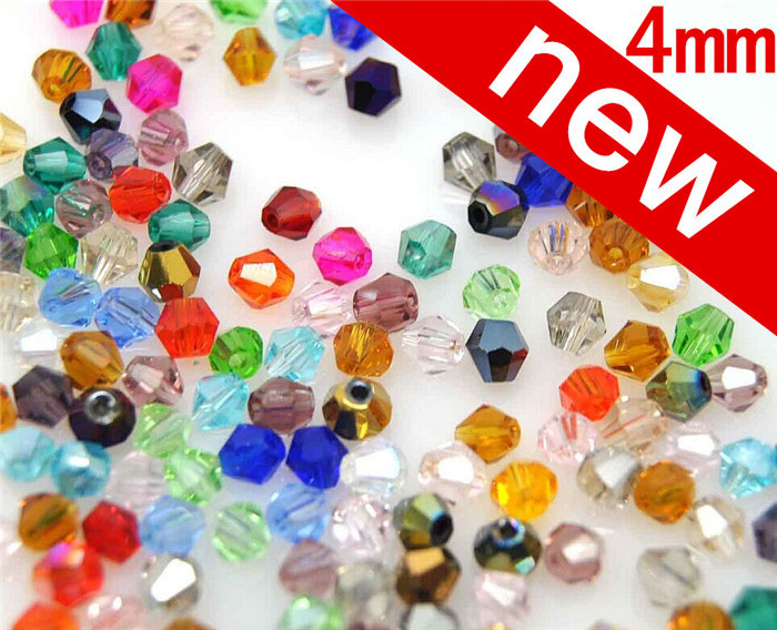 100pcs 4mm Bicone 5301 Austria Crystal Beads Loose Beads Jewelry Making free shipping NO 37 53