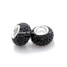 925 Sterling Silver pendants for women Charms black Crystal beads fit pandora DIY bracelets & Necklaces Holiday gifts