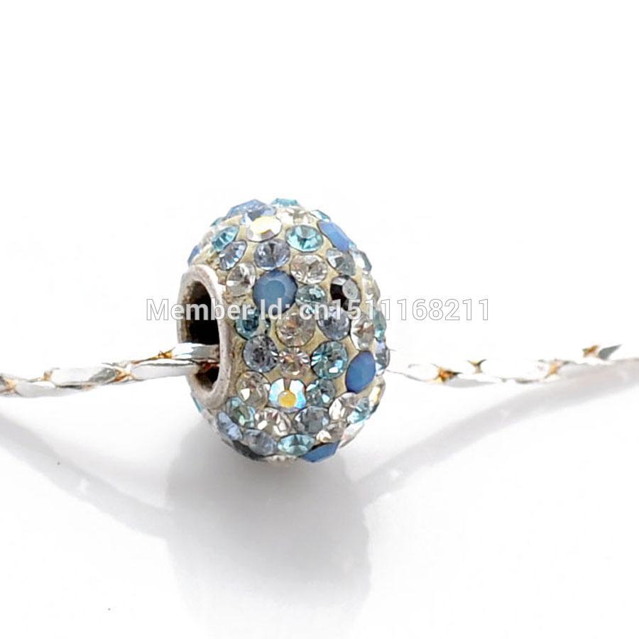 New European 925 Sterling Silver Pendants for women fit pandora bracelets Necklaces Charms colorful Crystal beads