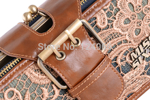 2014 New Women s Tote Luxury Party Day Clutches Denim Lace Pures and Handbag Fashion Small