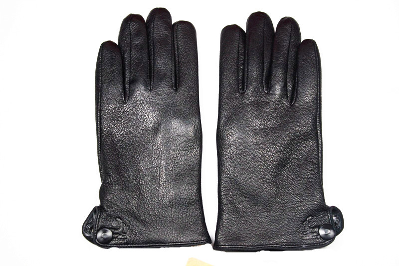 Male deerskin gloves ride sheepskin genuine leather gloves faux thermal gloves autumn and winter