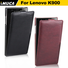 Lenovo K900 Case 100% IMUCA original Lenovo K900 Leather Case Verticl Flip Cover Pouch 2014 New Mobile Phone Accessories