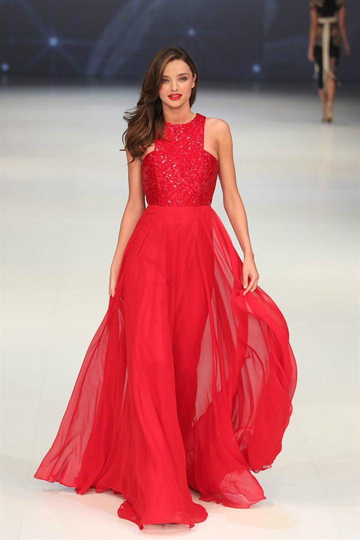 Miranda Kerr Celebrity Red Carpet Long Summer Dresses Runway 2014 ...