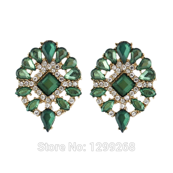 Min-Oder-5-Fashion-Jewelry-Summer-Green-Color-Rhinestone-Shining-Women ...