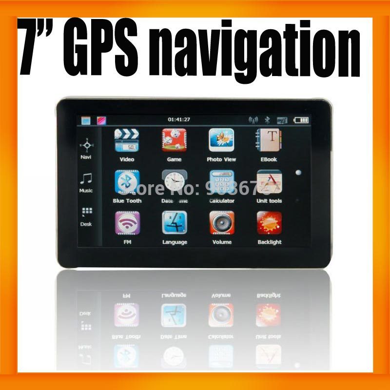 7 Car GPS Navi With 4GB Memory Car MP4 FM Transmittor WinCE 6 0 Maps Vehicle