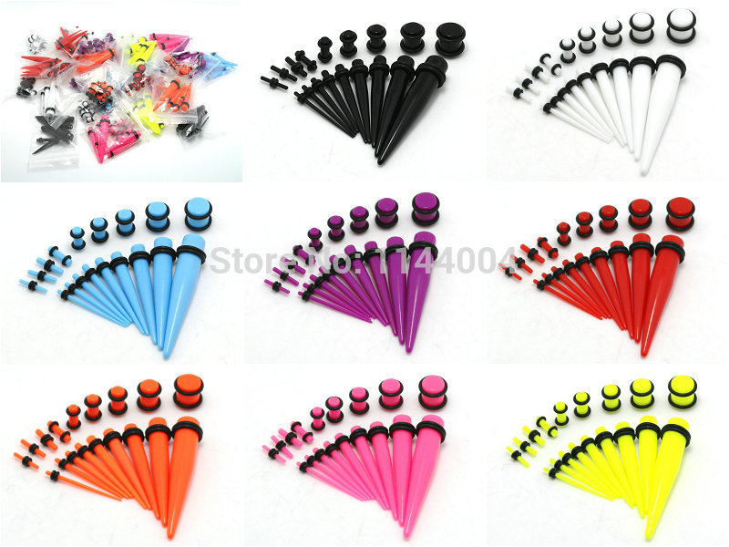 buy 3 get 4th free ear taper and plug stretching kits body piercing jewelry cheap price