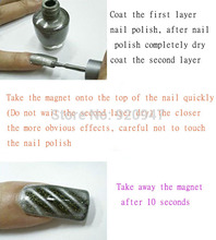 NEW 3 Patterns Magnet Locator Nail Art Tools for 3D Magnetic Nail Polish 