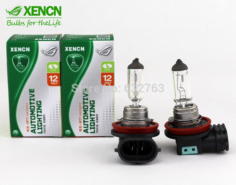 2PCS New XENCN H11 12V 55W 3200K PGJ19 2 Standard Clear Lighting Car Replace Upgrade Bulbs