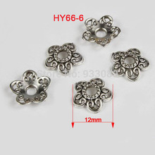 free shipping 100pcs tibetan 66 Small Flower antique silver plated DIY metal spacer bead flower caps