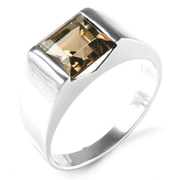 2014 Brand New Hot 2 3CT Genuine Smoky Quartz Wedding Engagement Ring With Gem Stone For