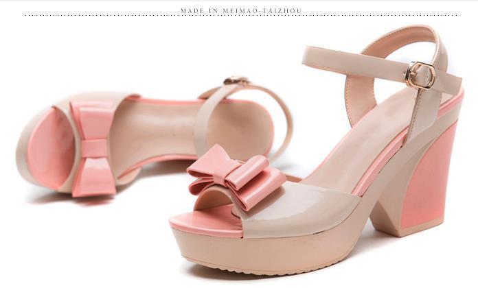 2015 new ladies sandals slope with thick crust muffin summer fashion coarse fish head high heeled