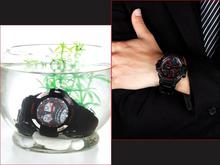 2014 Acrylic New Arrival Watches Ohsen Fashion Style 4 Buttons Multifunction Dual Time Mens Band Sport