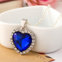 NEW Titanic Ocean Heart choker Necklaces Pendants For Women Crystal Rhinestone Jewelry Accessories Gift Free Shipping