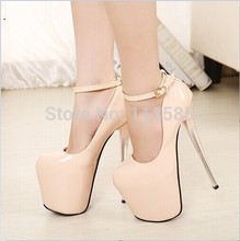 New 20cm red bottom sexy high heels ankle strap heels bridal shoes ladies red sole wedding