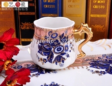 8 piece set High Quality luxury tea cup west style the Holiday best gift bone china