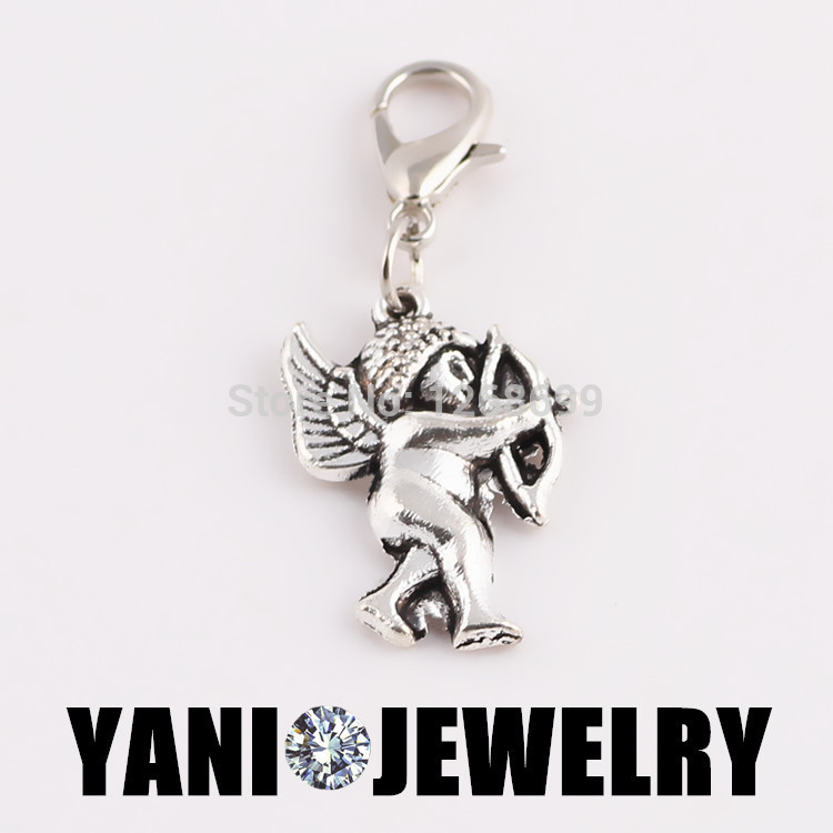 20pcs lot Love Cupid Dangles Pendants fit floating charms with Zinc alloy Charms Free shipping