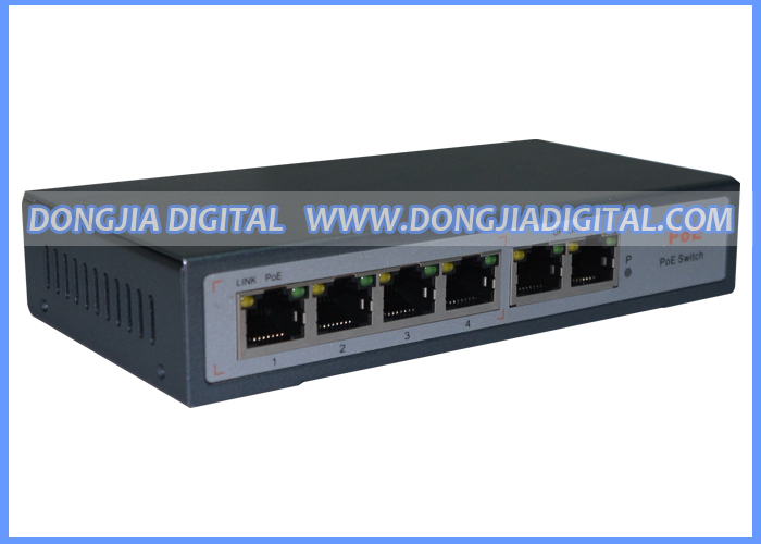 Купить dongjia poe51004p 4ch 4 порт poe коммутатор 4-канальный сетевой ...