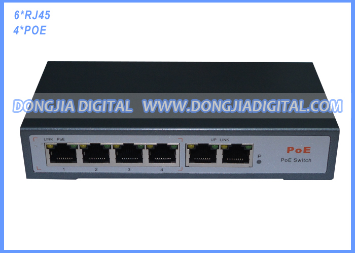 Купить dongjia poe51004p 4ch 4 порт poe коммутатор 4-канальный сетевой ...