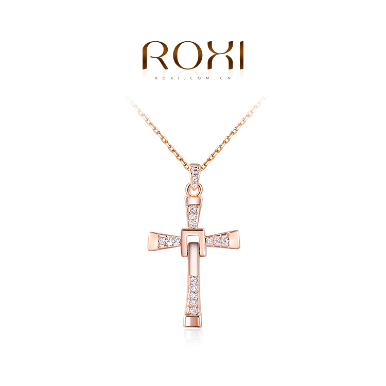 ROXI brand fashion rose gold plated cross pendant necklaces for women Fashion Gold Jewelry 2030479450